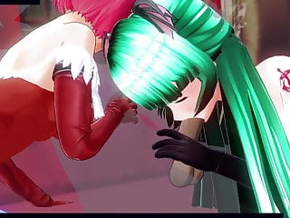 Morrigan And Lilith Take Care Of Your Dick free video
