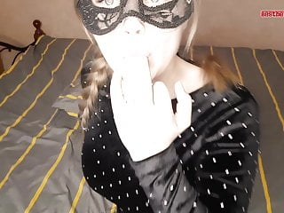 Girl In Mask Passionate Fingering Pussy Before School Disco free video