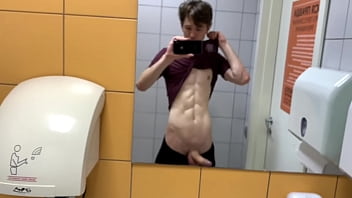 Hot Boy Jerkin Off In Toilet At Gym (Risky)/ Almost Caught! /Hunks /Cute
