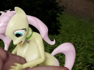 Fluttershy Gets Cum To The Face During A Titjob free video