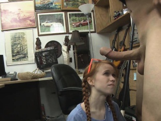 Pretty Red Haired Teen Dolly Little Blowjob In Office free video